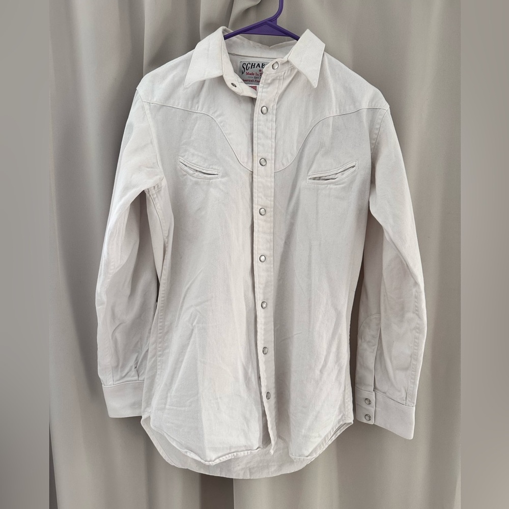 Schaefer Button Up Long Sleeve White Size S